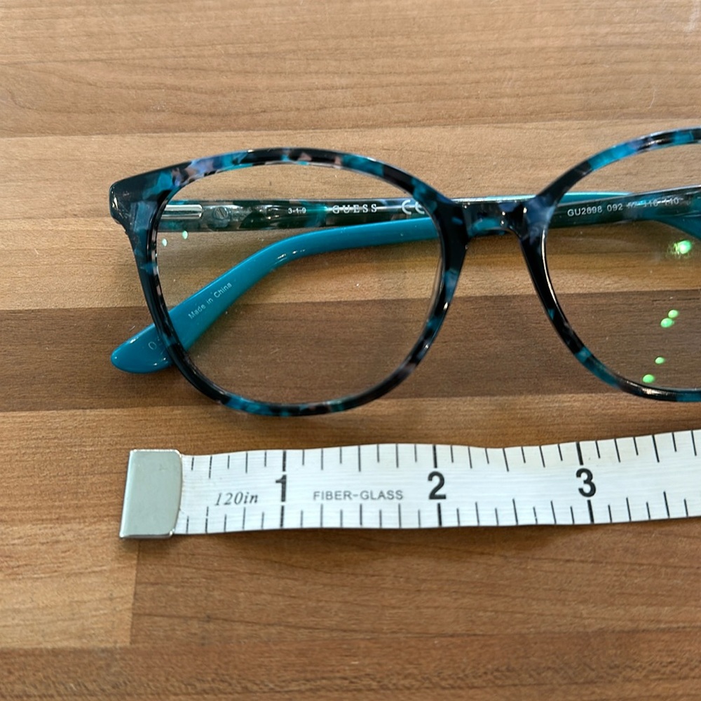 Guess Blue Turquoise Tortoise Black Frames - Picture 9 of 12